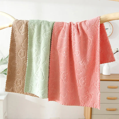 Super Absorbent Quick-Dry Face Towels – Soft Embossed Washcloths