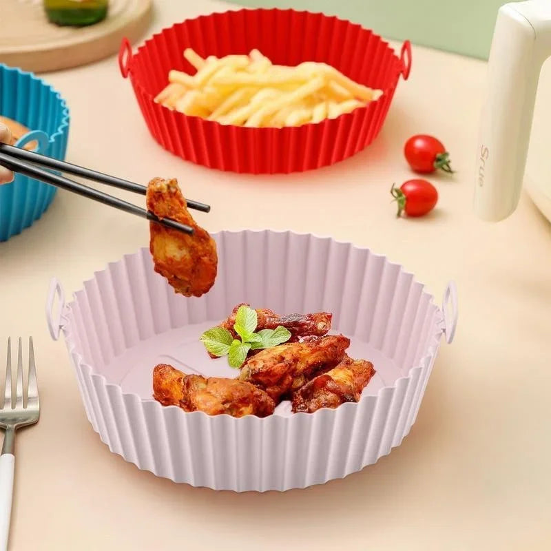Silicone Air Fryer Liner – Reusable Non-Stick Basket Insert
