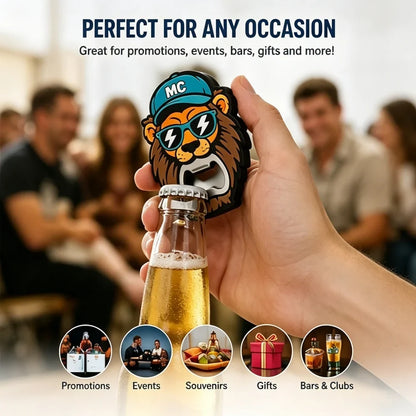 Custom PVC Bottle Opener Keychain – Personalized Logo Gift
