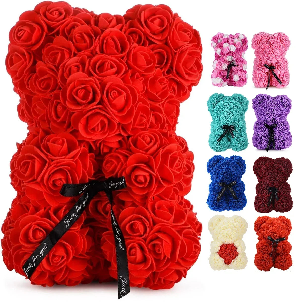 Rose Teddy Bear – Artificial Foam Flower Bear Gift