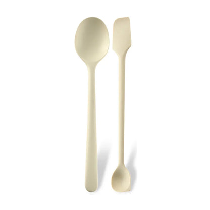 Silicone Double-Ended Spoon & Spatula Set – Heat Resistant, Non-Stick