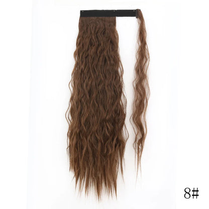 Wrap Around Ponytail Extension – Long Straight Synthetic Clip-In