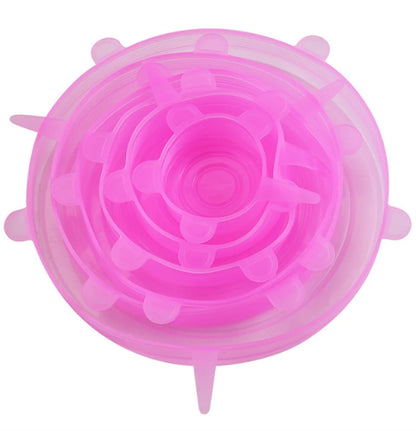 Silicone Stretch Lids Set of 6 – Universal Food Storage Bowl Covers