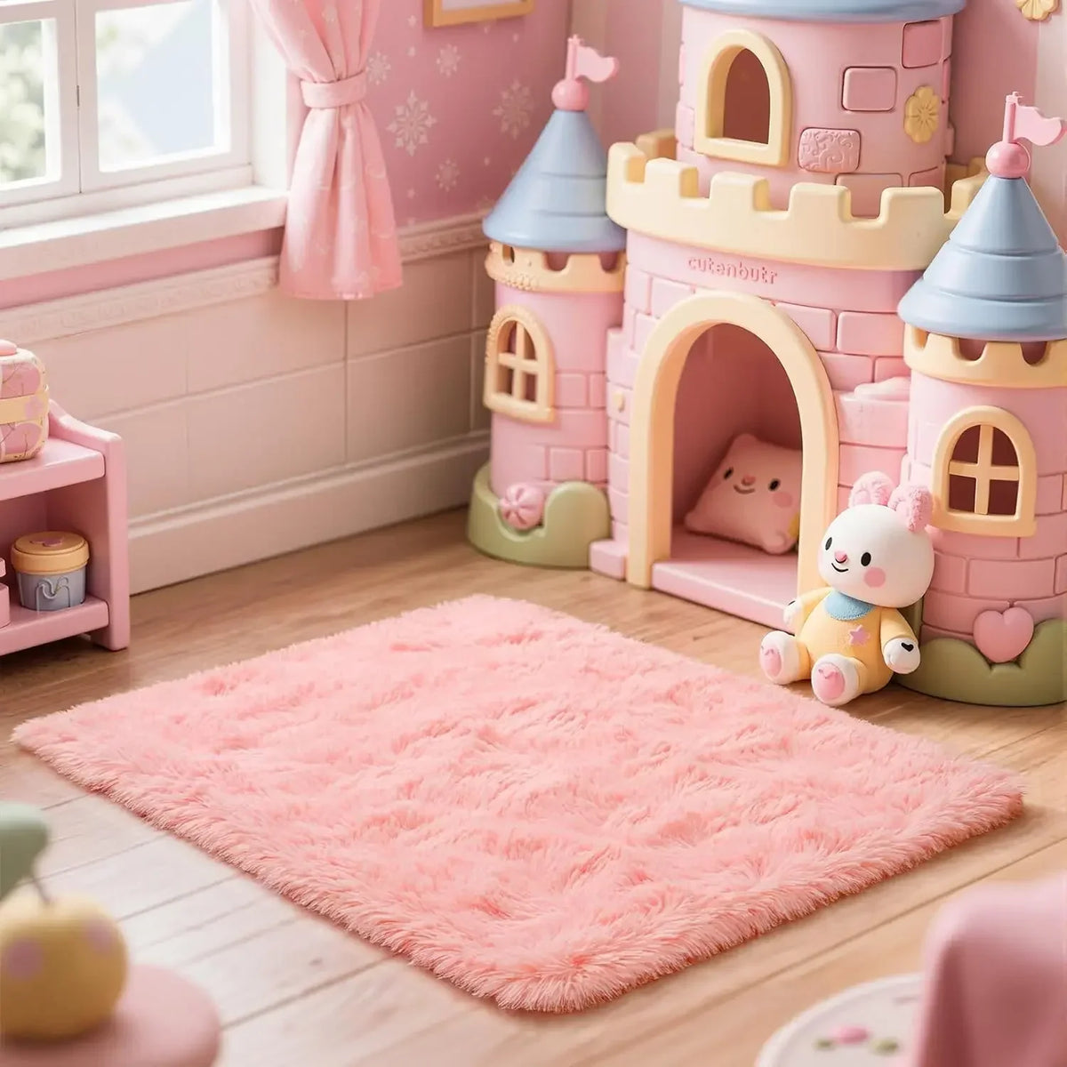 Soft Plush Area Rug for Bedroom & Living Room – Fluffy Floor Carpet