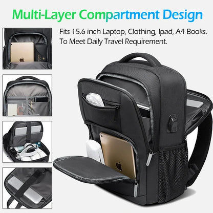 Laptop Backpack 15.6 Inch with USB Charging Port – Waterproof Travel Bag