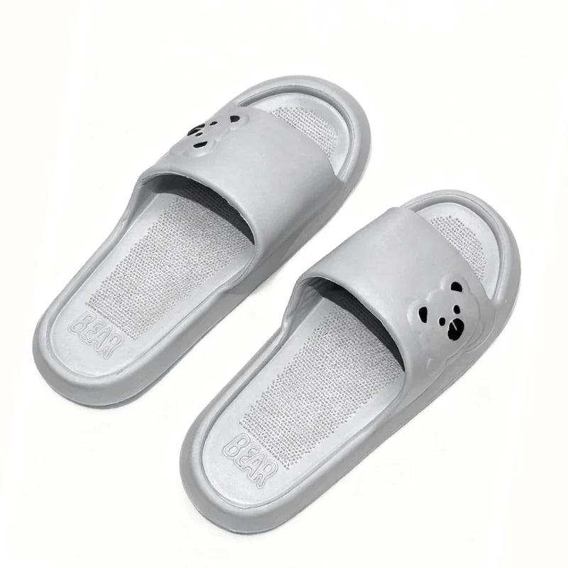 Cartoon Bear Indoor Slippers Women Soft EVA Home Slides