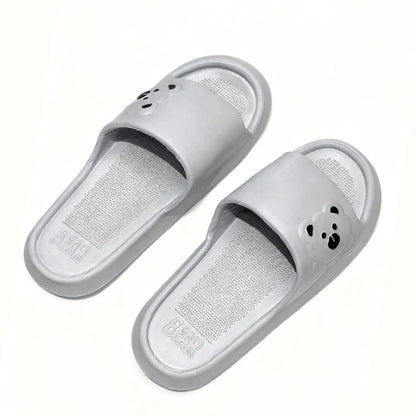 Cartoon Bear Indoor Slippers Women Soft EVA Home Slides