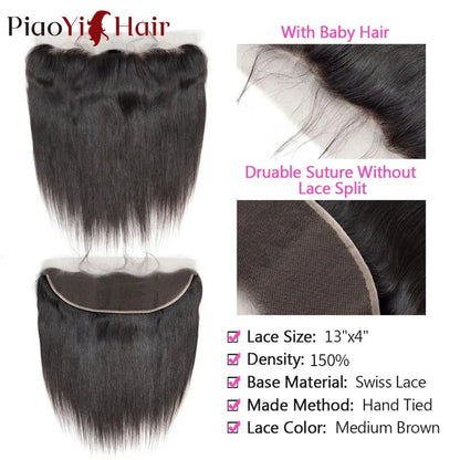 HD Lace Frontal Straight Brazilian Virgin Human Hair 13x4 13x6 4x4 5x5 6x6 2x6