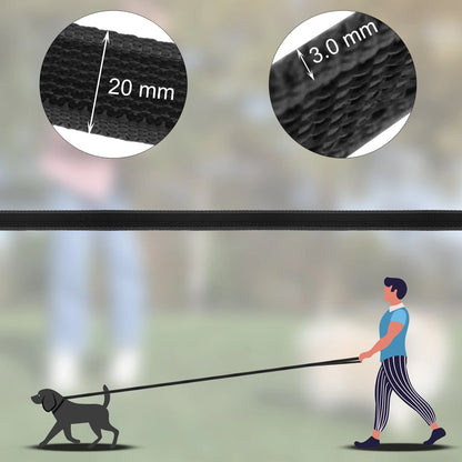 Long Dog Training Leash – Dual Color Nylon Lead 1.5M to 15M