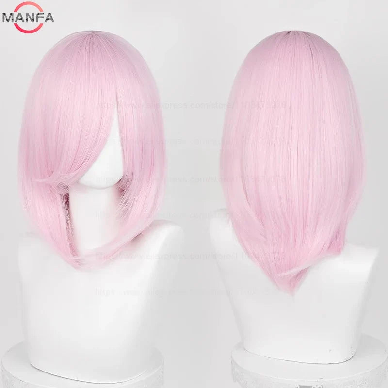 Anime Cosplay Wig - 40cm Medium Straight Wig with Bangs