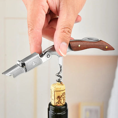 Double Hinged Wine Opener Corkscrew – Bartender Waiter Key