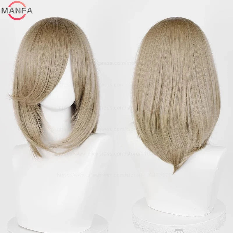 Anime Cosplay Wig - 40cm Medium Straight Wig with Bangs