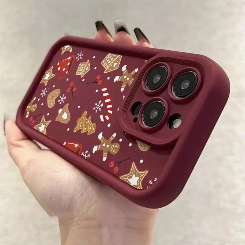 Christmas Gingerbread Pattern iPhone Case – Cute Holiday Cover