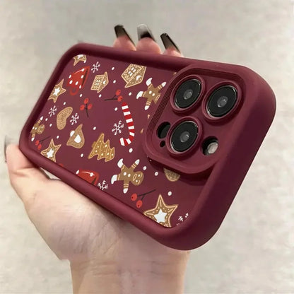 Christmas Gingerbread Pattern iPhone Case – Cute Holiday Cover