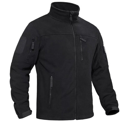 Men's Fleece Jacket – Full Zip Tactical Windproof Coat