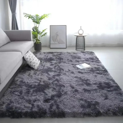 Gradient Shag Rug – Soft Non-Slip Machine Washable Carpet for Bedroom & Living Room