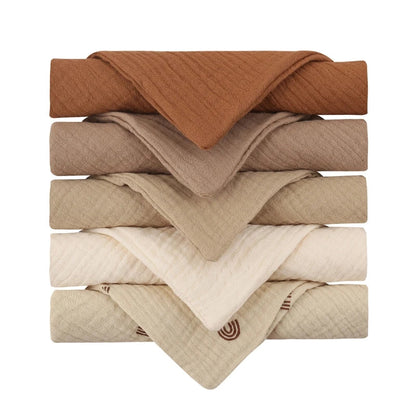 Baby Muslin Washcloths 5-Pack – Soft Gauze Cotton Face Towels