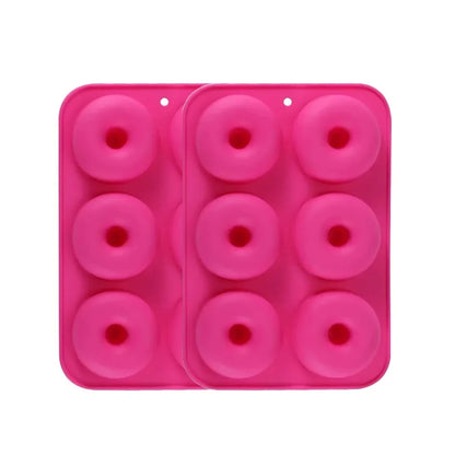 Silicone Donut Mold 6-Cavity Non-Stick Baking Pan for Doughnuts & Bagels