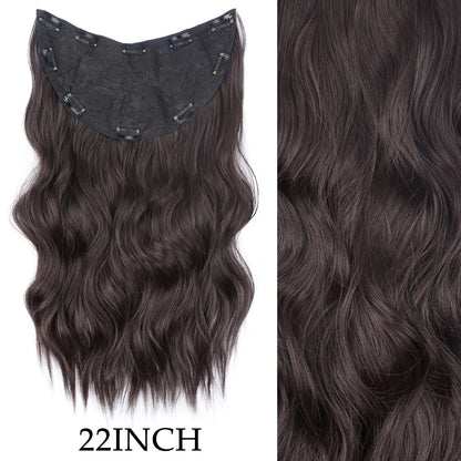 Clip-In Hair Extensions 7pcs 16 Clips Wavy Synthetic 24 Inch