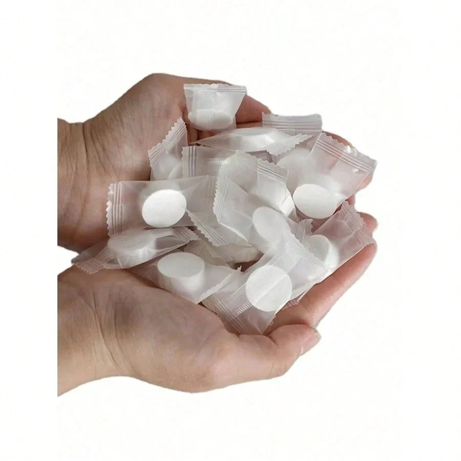 Compressed Disposable Face Towels – Portable Coin Tablets 10/50pcs