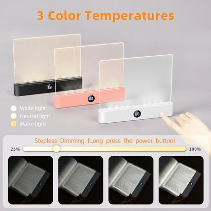 LED Flat Book Light – Dimmable Reading Lamp Panel