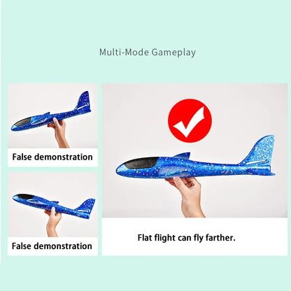 Large Foam Glider Plane Toy for Kids – 48cm Hand Throw Aircraft