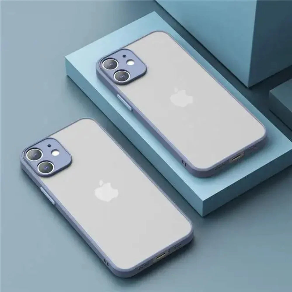 Shockproof iPhone Case – Armor Matte Cover with Silicone Bumper