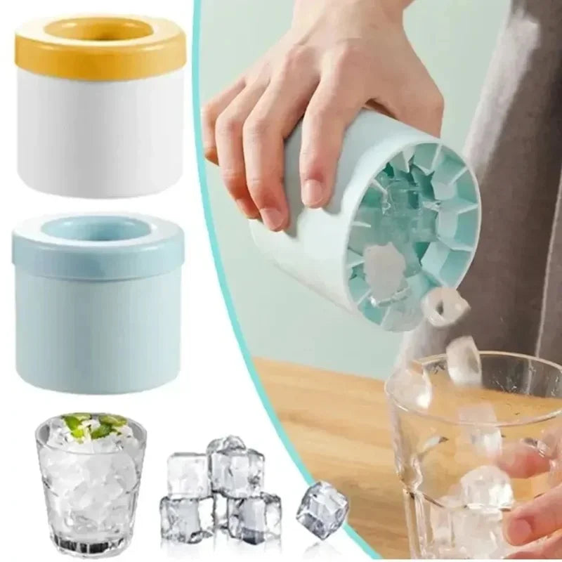 Round Ice Cube Mold Maker DIY Cylinder Ice Ball Mold for Freezer Barware