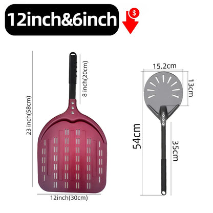 Aluminum Pizza Peel – Hard Anodized Bread Paddle for Oven Baking
