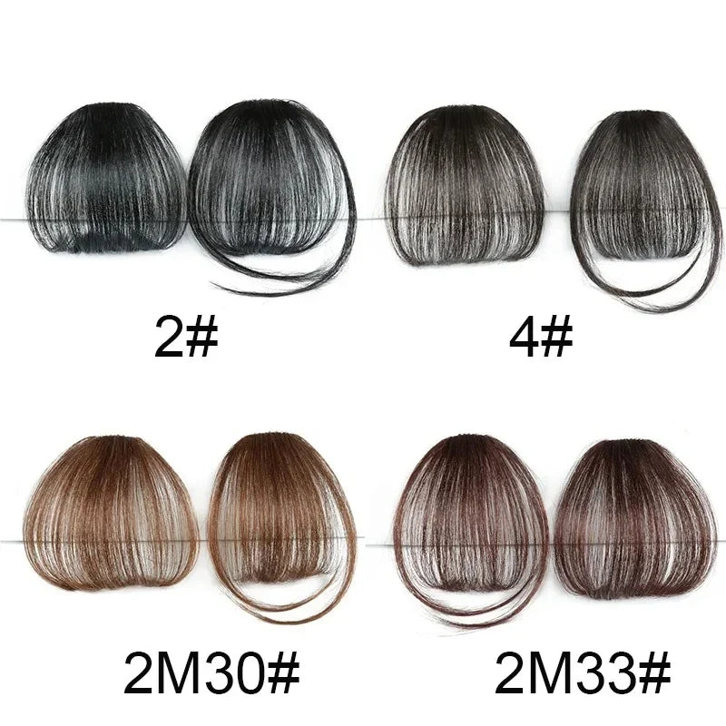 Clip-In Air Bangs Hair Extension – Wispy Synthetic Fringe for Women