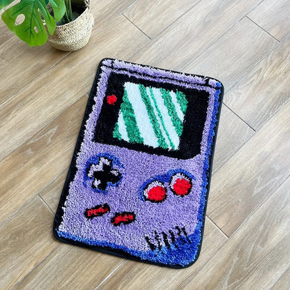 Retro Game Controller Tufted Rug – Non-Slip Gamer Room Carpet