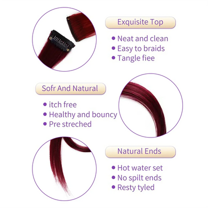 Clip-In Hair Extensions – 5pcs Colorful Straight Synthetic