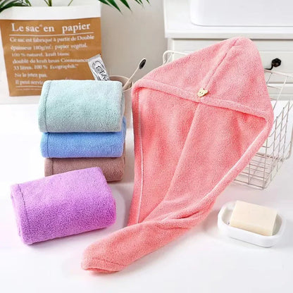 Microfiber Hair Towel Wrap – Magic Fast-Drying Bath Hat