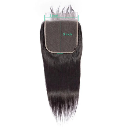 Straight Human Hair Lace Closure & Frontal - Remy Hair