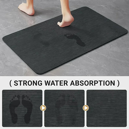 L-Shaped Kitchen Floor Mat – Non-Slip Absorbent Diatom Mud Rug