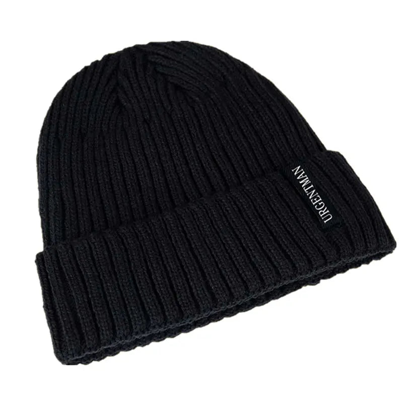 Fur-Lined Knit Beanie Hat – Unisex Winter Warm Cap