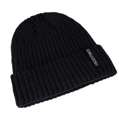 Fur-Lined Knit Beanie Hat – Unisex Winter Warm Cap