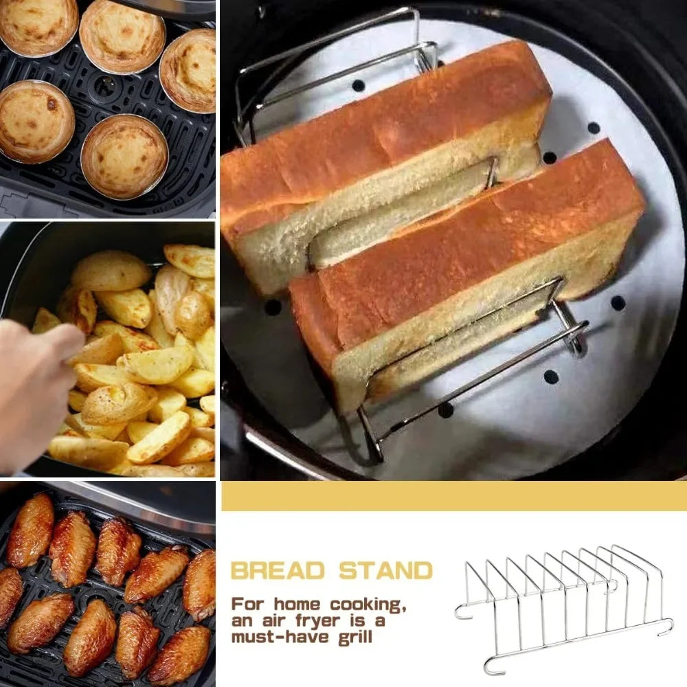Stainless Steel Bread & Plate Rack – Cooling Grid for Air Fryer & Oven