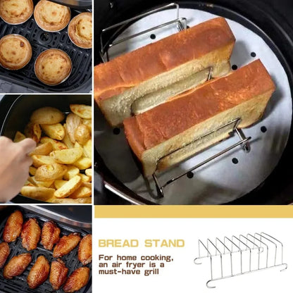 Stainless Steel Bread & Plate Rack – Cooling Grid for Air Fryer & Oven