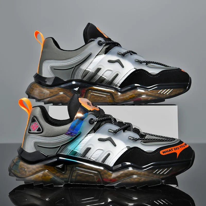 Men's Chunky Sneakers – Air Cushion Sole, Breathable Casual Running Shoes