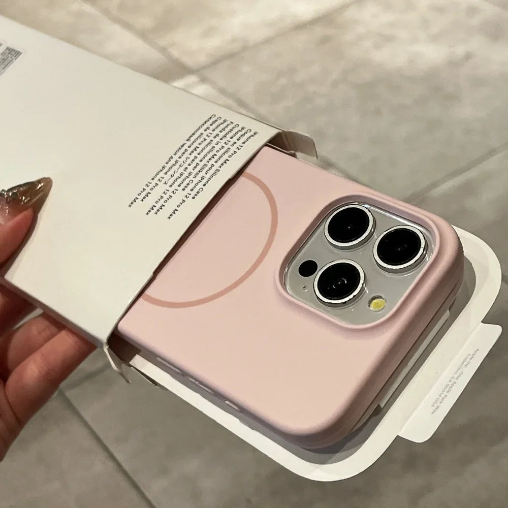 Luxury Liquid Silicone iPhone Case – MagSafe Compatible | iPhone 11–16 Series