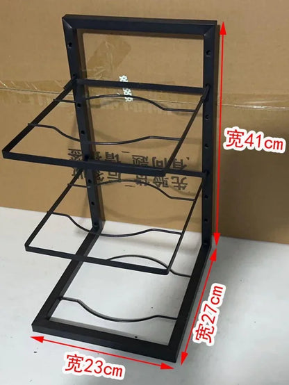 Multi-Tier Pot Rack Organizer – Carbon Steel Pan Storage Stand