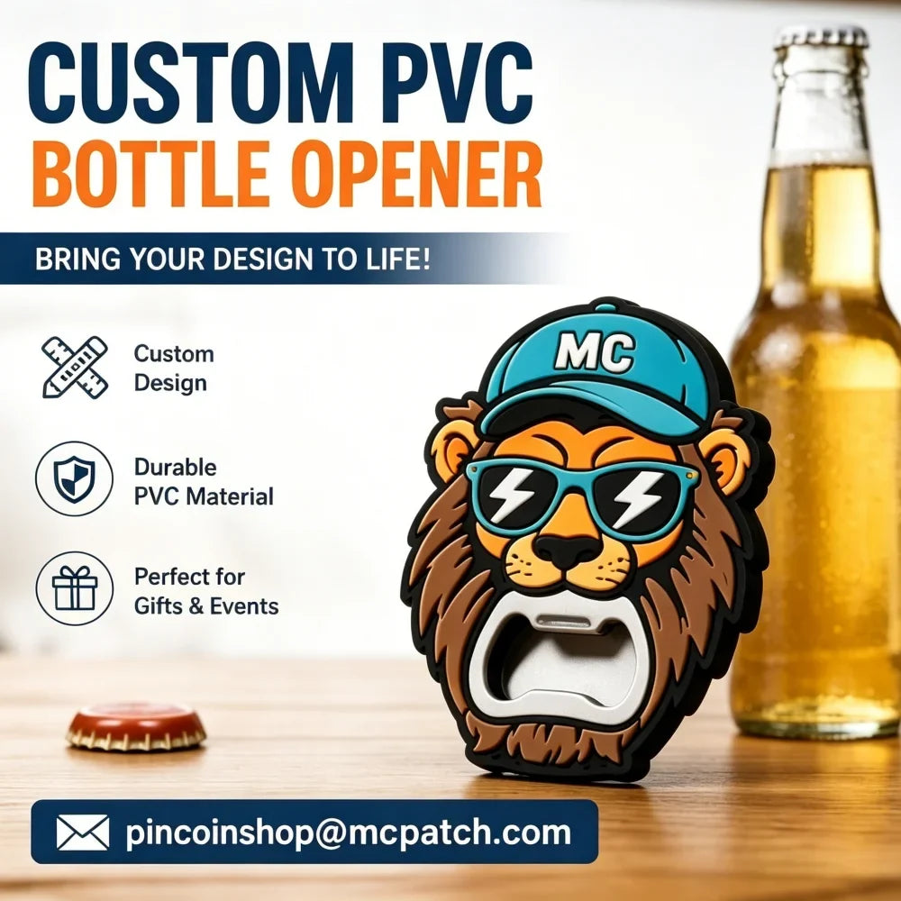 Custom PVC Bottle Opener Keychain – Personalized Logo Gift