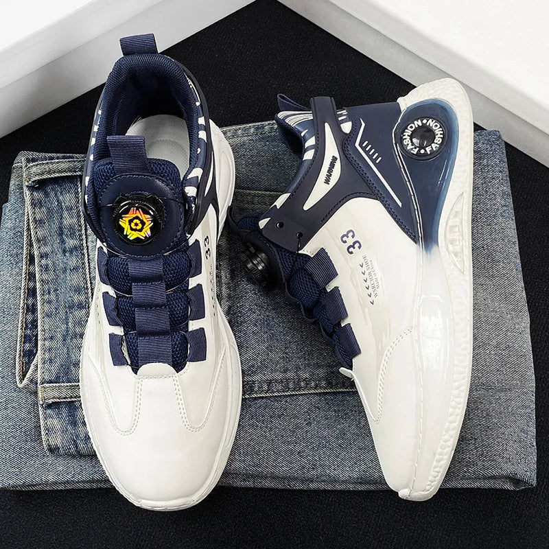Men's Rotating Buckle Sneakers – Non-Slip Outdoor Shoes