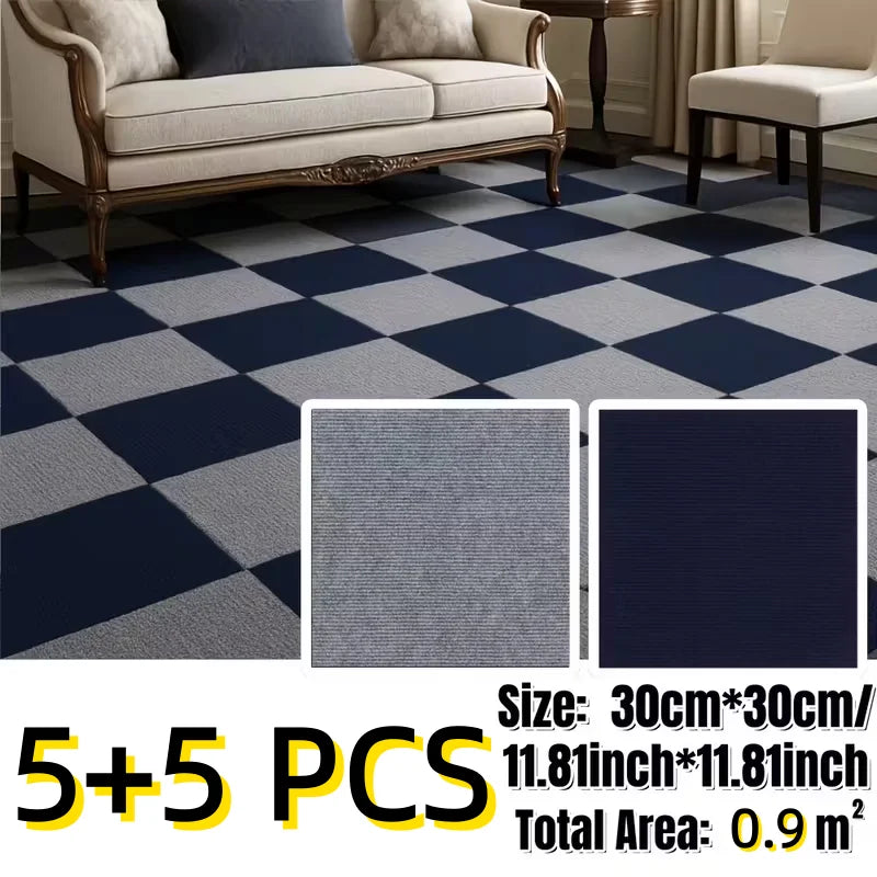 Peel and Stick Carpet Tiles – Self Adhesive Floor Rug Squares