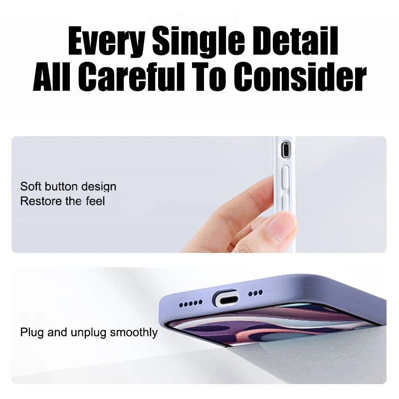 Shockproof Slim iPhone Case – Solid Color ABS Cover