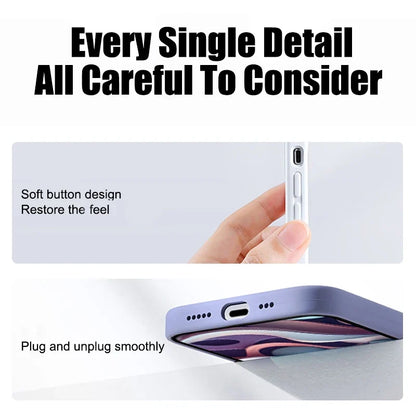 Shockproof Slim iPhone Case – Solid Color ABS Cover