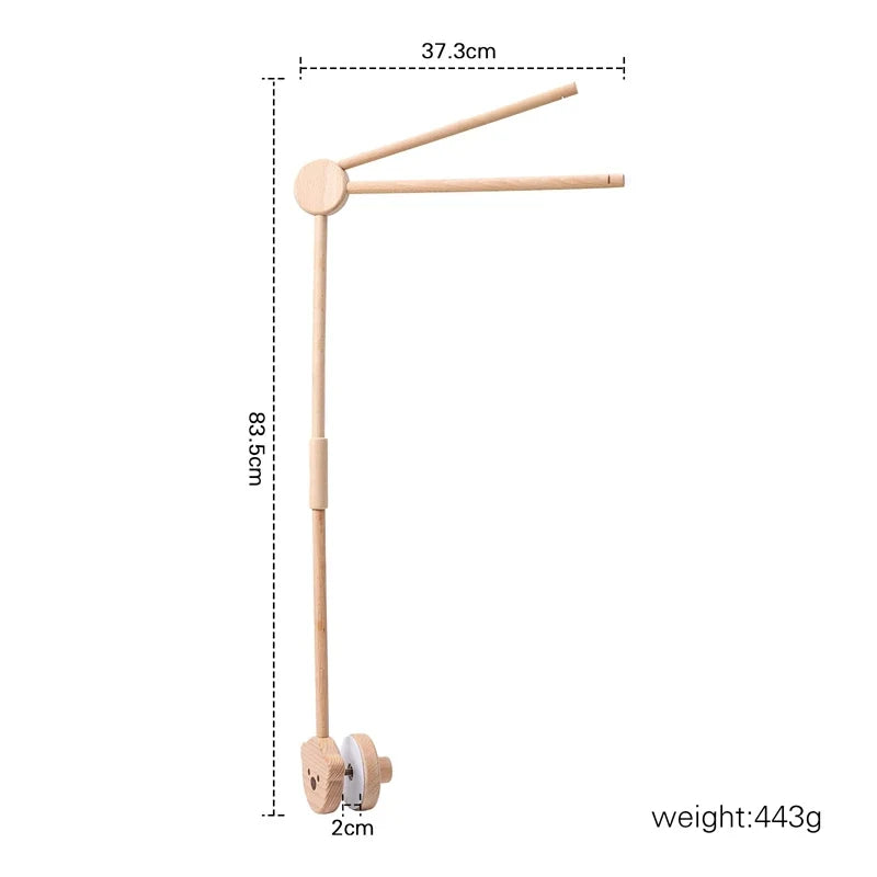 Baby Crib Music Box Mobile – Rotating Arm with Hanging Rattles