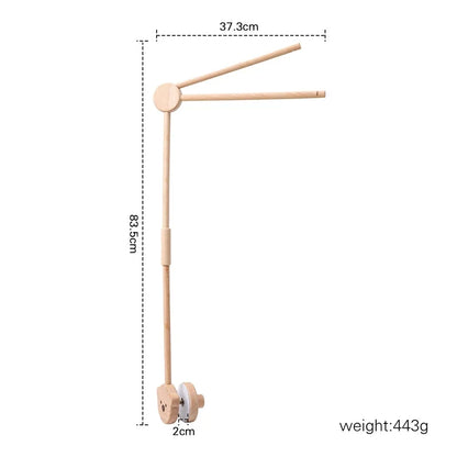 Baby Crib Music Box Mobile – Rotating Arm with Hanging Rattles