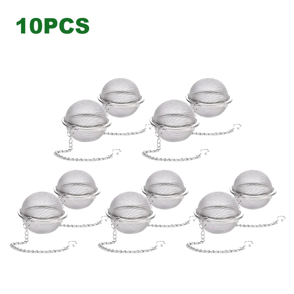 Stainless Steel Tea Ball Infuser with Chain – Fine Mesh